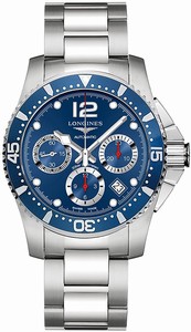 Longines Blue Dial Uni-directional Rotating Band Watch #L3.744.4.96.6 (Men Watch)