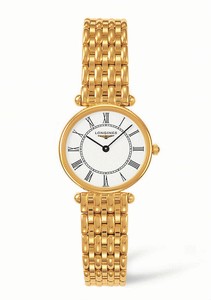 Longines La Grande Classique Quartz Roman Numerals Dial 18ct Yellow Gold Watch# L4.191.6.11.6 (Women Watch)