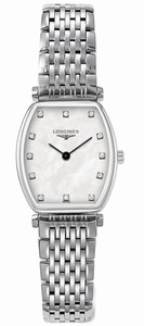 Longines La Grande Classique Quartz Mother of Pearl Diamonds Dial Stainless Steel Watch# L4.205.4.87.6 (Women Watch)