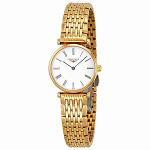 Longines White Quartz Watch #L4.209.1.11.8 (Women Watch)