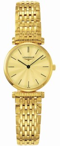 Longines Quartz 18k Yellow Gold Plated PVD Band Watch #L4.209.2.42.8 (Women Watch)