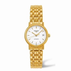 Longines White Dial Pvd Band Watch #L4.321.2.12.8 (Women Watch)