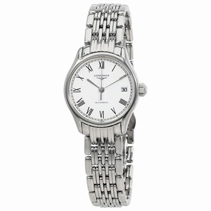 Longines White Dial Automatic Watch #L4.360.4.11.6 (Women Watch)