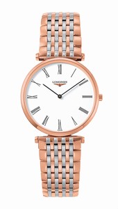 Longines La Grande Classique Quartz Roman Numerals Dial Two Tone Stainless Steel Watch# L4.709.1.91.7 (Women Watch)