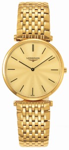 Longines Quartz 18k Yellow Gold Tone Gold Dial 18k Yellow Gold Tone Band Watch #L4.709.2.42.8 (Men Watch)