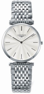 Longines Quartz Stainless Steel Silver Dial Stainless Steel Band Watch #L4.709.4.73.6 (Men Watch)