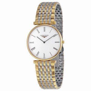 Longines White Quartz Watch #L4.766.2.11.7 (Men Watch)
