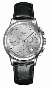 Longines Flagship Automatic Chronograph Date Black Leather Watch# L4.803.4.72.2 (Men Watch)