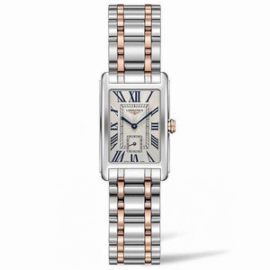 Longines DoleceVita Quartz Roman Numerals Dial 18k Rose Gold and Stainless Steel Watch # L5.255.5.71.7 (Women Watch)