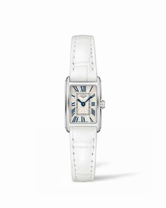 Longines DolceVita Quartz Roman Numerals Dial White Leather Watch# L5.258.4.71.2 (Women Watch)