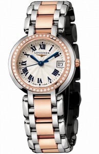 Longines Quartz 18kt Rose Gold/stainless Steel Silver Dial 18kt Rose Gold/stainless Steel Band Watch #L8.112.5.79.6 (Women Watch)