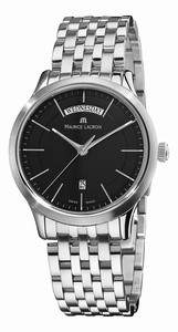 Maurice Lacroix Black Dial Stainless Steel Watch #LC1007-SS002330 (Men Watch)