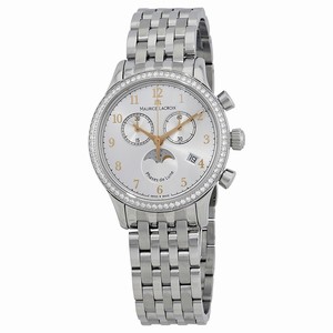 Maurice Lacroix Silver Sun-Brushed Quartz Watch # LC1087-SD502-121 (Women Watch)