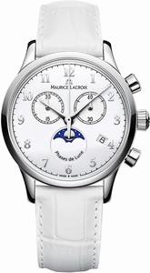 Maurice Lacroix White Dial Stainless Steel Watch #LC1087-SS001-120-1 (Men Watch)