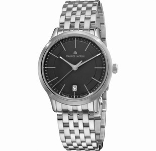 Maurice Lacroix Swiss Quartz Stainless Steel Watch #LC1117-SS002-330 (Men Watch)