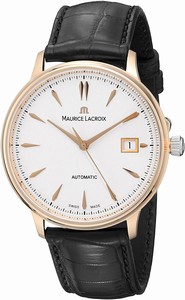 Maurice Lacroix White Automatic Watch # LC6037-PG101-130 (Men Watch)