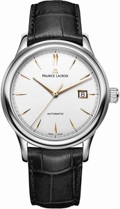 Maurice Lacroix Les Classiques Automatic Date Black Leather Watch # LC6098-SS001-131-1 (Men Watch)