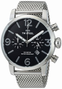 TW Steel Black Dial Chronograph Date Stainless Steel Watch # MB13 (Men Watch)