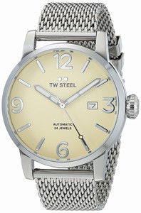 TW Steel Beige Dial Stainless Steel Band Watch #MB5 (Men Watch)