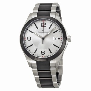 Maurice Lacroix Silver Quartz Watch #MI1018-SS002131 (Men Watch)