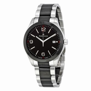 Maurice Lacroix Black Quartz Watch #MI1018-SS002331 (Men Watch)