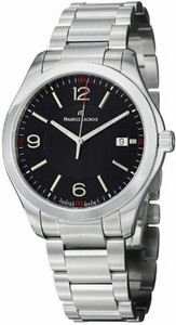 Maurice Lacroix Miros Quartz Date Black Dial Stainless Steel Watch #MI1018-SS002-330 (Men Watch)