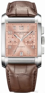 Baume & Mercier Brushed And Polished Stainless Steel Case Copper Dial Watch #MOA10031 (Men Watch)