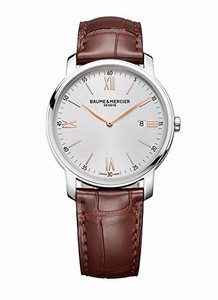 Baume & Mercier Swiss Battery Operated Quartz Dial color Silver Watch # MOA10144 (Men Watch)