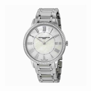 Baume & Mercier Quartz Dial Color Mother Of Pearl Watch #MOA10227 (Women Watch)