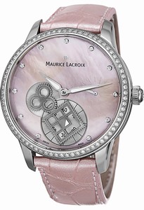 Maurice Lacroix Pink Mother Of Pearl Hand Wind Watch #MP7158-SD501-570 (Women Watch)