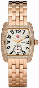 Michele Battery Operated Quartz Polished Rose Gold Tone White Dial Polished Rose Gold Tone Band Watch #MWW02A000547 (Women Watch)