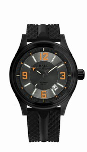 Ball Fireman Racer DLC Automatic Date Black Rubber Watch# NM3098C-P1J-GYOR (Men Watch)