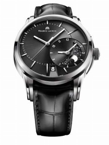 Maurice Lacroix Black/rhodied Slnc1 Dial Leather Band Watch #PT6118-SS001-331 (Women Watch)