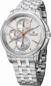 Maurice Lacroix Pontos Automatic Chronograph Date Silver Dial Stainless Steel Watch #PT6188-SS002-131 (Men Watch)