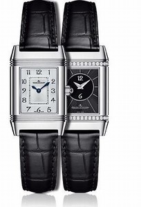 Jaeger LeCoultre Black/Silver Hand Wind Watch # Q2668412 (Women Watch)