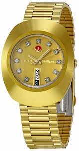 Rado Original Automatic Gold Tone Stainless Steel Day Date Watch# R12413493 (Men Watch)