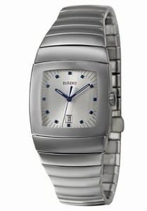 Rado Quartz Platinum Ceramic Silver Dial Platinum Ceramic Band Watch #R13720102 (Men Watch)