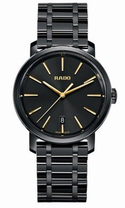Rado Diamaster Quartz Black Dial Date Black Ceramic Watch# R14066152 (Men Watch)