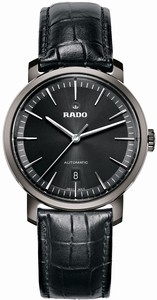 Rado Diamaster Automatic Black Dial Date Black Leather Watch# R14074175 (Men Watch)