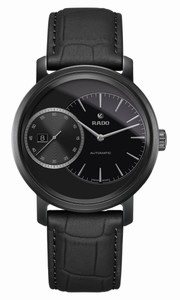 Rado Diamaster Automatic Grande Seconde Black Leather Watch# R14128166 (Men Watch)