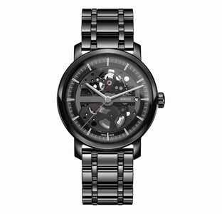 Rado Diamaster Automatic Skeleton Dial Black Ceramic Watch# R14131182 (Men Watch)