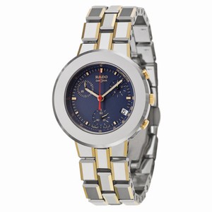 Rado Diamaster Quartz Chronograph Date Hardmetal and Yellow Gold Plated Watch#