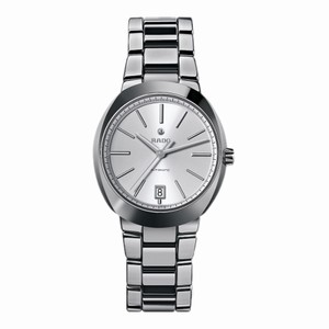 Rado D-Star Automatic Platinum Tone Ceramic 37mm Watch# R15762102 (Men Watch)