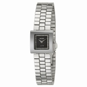 Rado Black Dial Stainless Steel Band Watch #R18682723 (Women Watch)