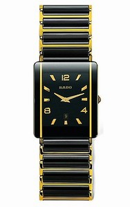 Rado Quartz Black Ceramic/gold Black Dial Black Cermaic/gold Band Watch #R20282192 (Men Watch)