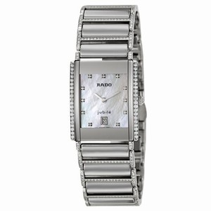 Rado Quartz Ceramic White Mother Of Pearl Dial Ceramic Band Watch #R20671919 (Women Watch)