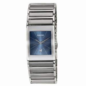 Rado Integral Quartz Blue Dial Stainless Steel and Ceramos 27mm Watch# R20745202 (Men Watch)