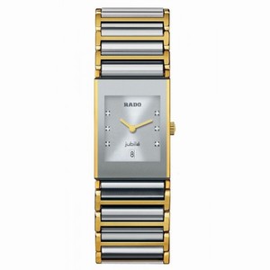 Rado Integral Quartz Diamonds Silver Dial Ceramic 23mm Watch# R20749702 (Women Watch)