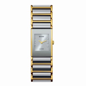 Rado Integral Quartz Diamonds Silver Dial Ceramic 19mm Watch# R20750702 (Women Watch)