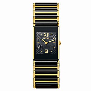 Rado Integral Quartz Black Dial Stainless Steel and Ceramic 23mm Watch# R20788172 (Women Watch)